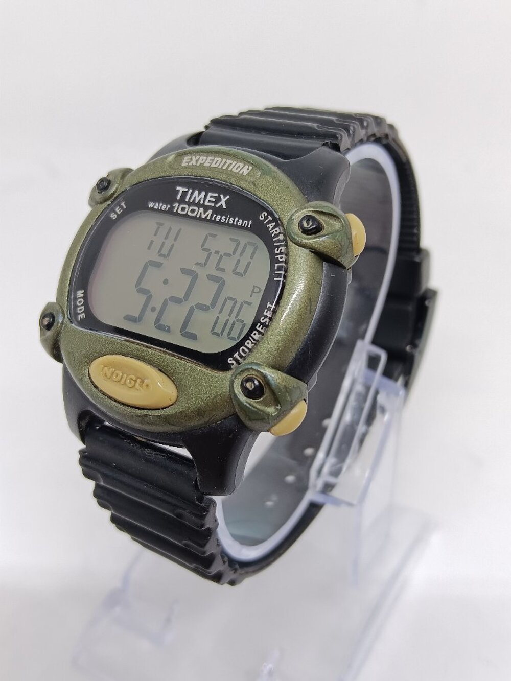 Timex Expedition T48042 Men's 39mm Digital Indiglo Resin Watch NEW BATT